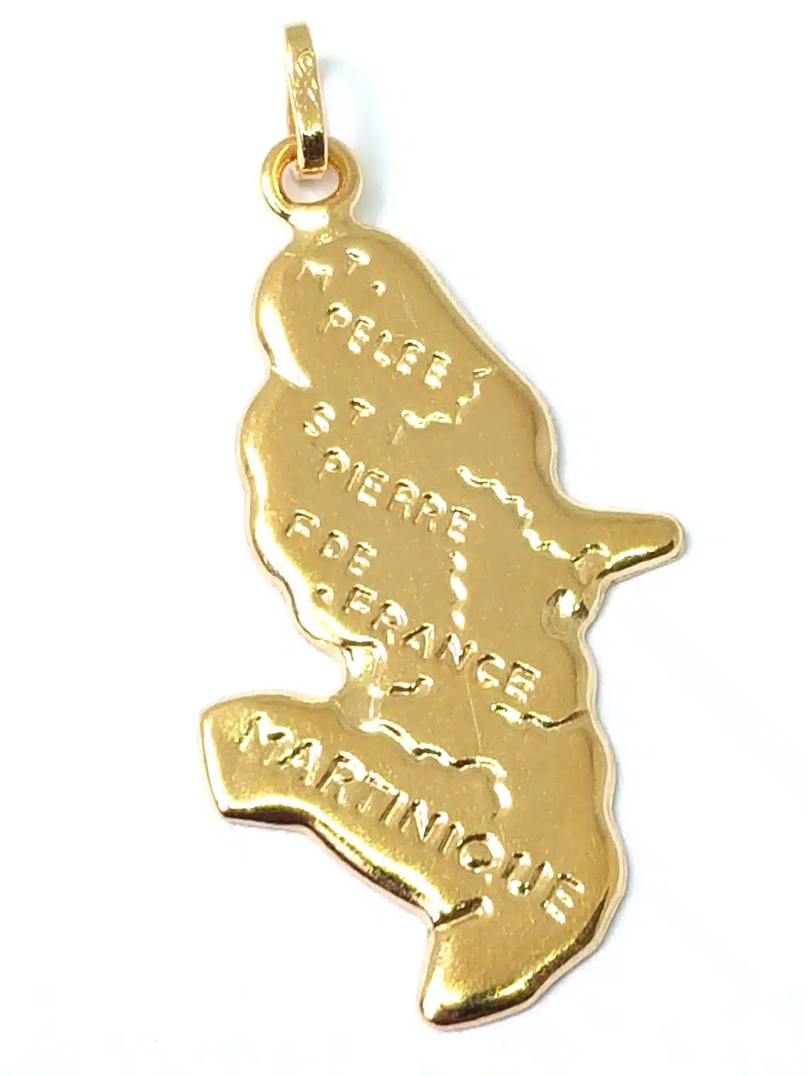 Pendentif Carte de la Martinique or jaune 18k