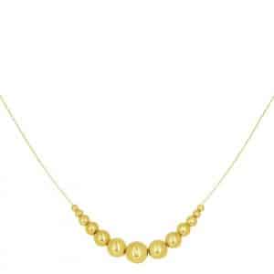 Collier 12 boules  Or jaune 18k